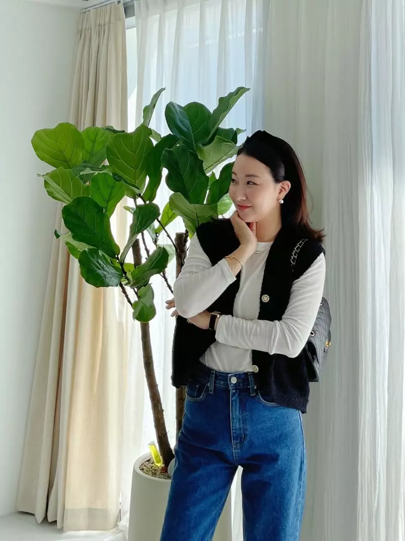 After Glow - Korean Women Fashion - #womensfashion - Twid Knit Vest - 5