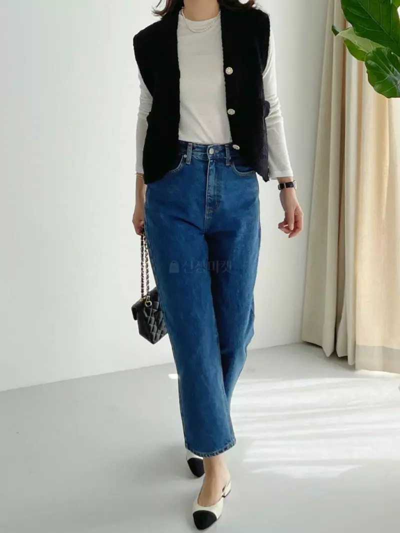 After Glow - Korean Women Fashion - #womensfashion - Twid Knit Vest - 7
