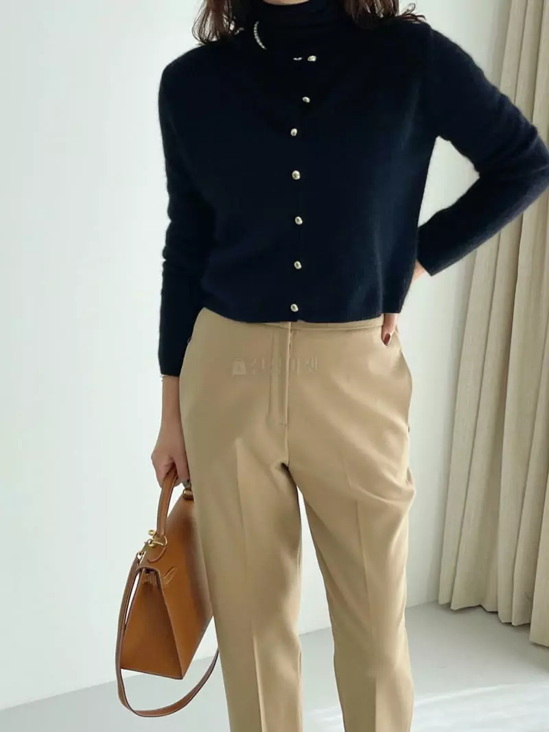 After Glow - Korean Women Fashion - #womensfashion - Bean Button Cardigan - 11