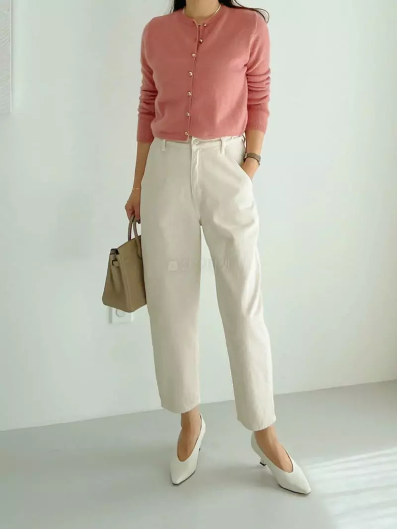 After Glow - Korean Women Fashion - #womensfashion - Bean Button Cardigan - 3