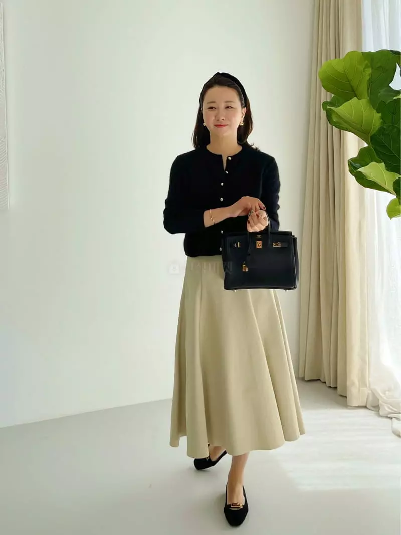 After Glow - Korean Women Fashion - #womensfashion - Bean Button Cardigan - 5