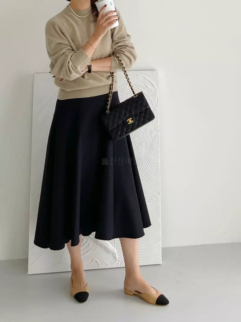 After Glow - Korean Women Fashion - #womensfashion - Zig Zag Whole Skirt - 3