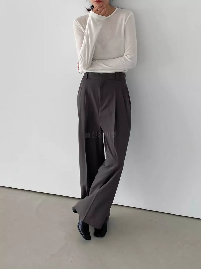 Alamode - Korean Women Fashion - #womensfashion - Low Pants - 2