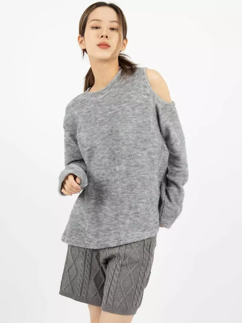 Alike - Korean Women Fashion - #momslook - Breads Slit Knits - 2