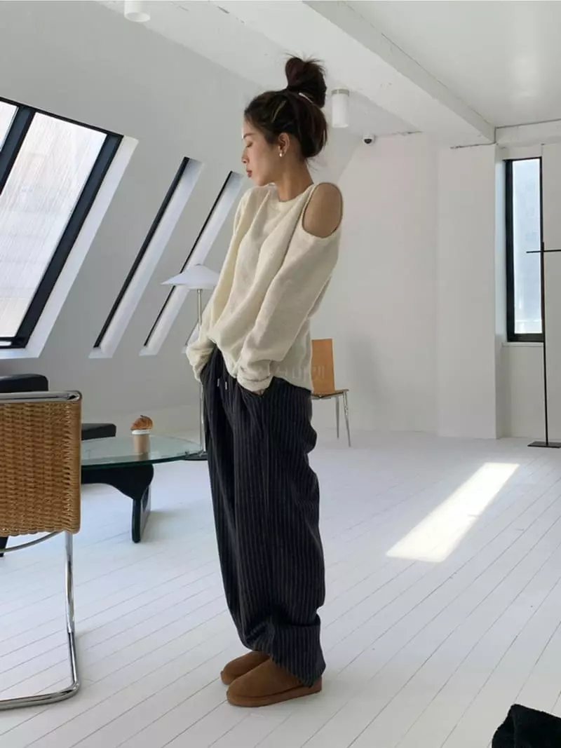 Alike - Korean Women Fashion - #womensfashion - Breads Slit Knits - 4
