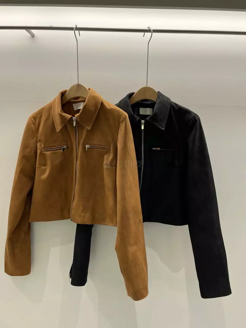 Alike - Korean Women Fashion - #momslook - Suede Short Jacket