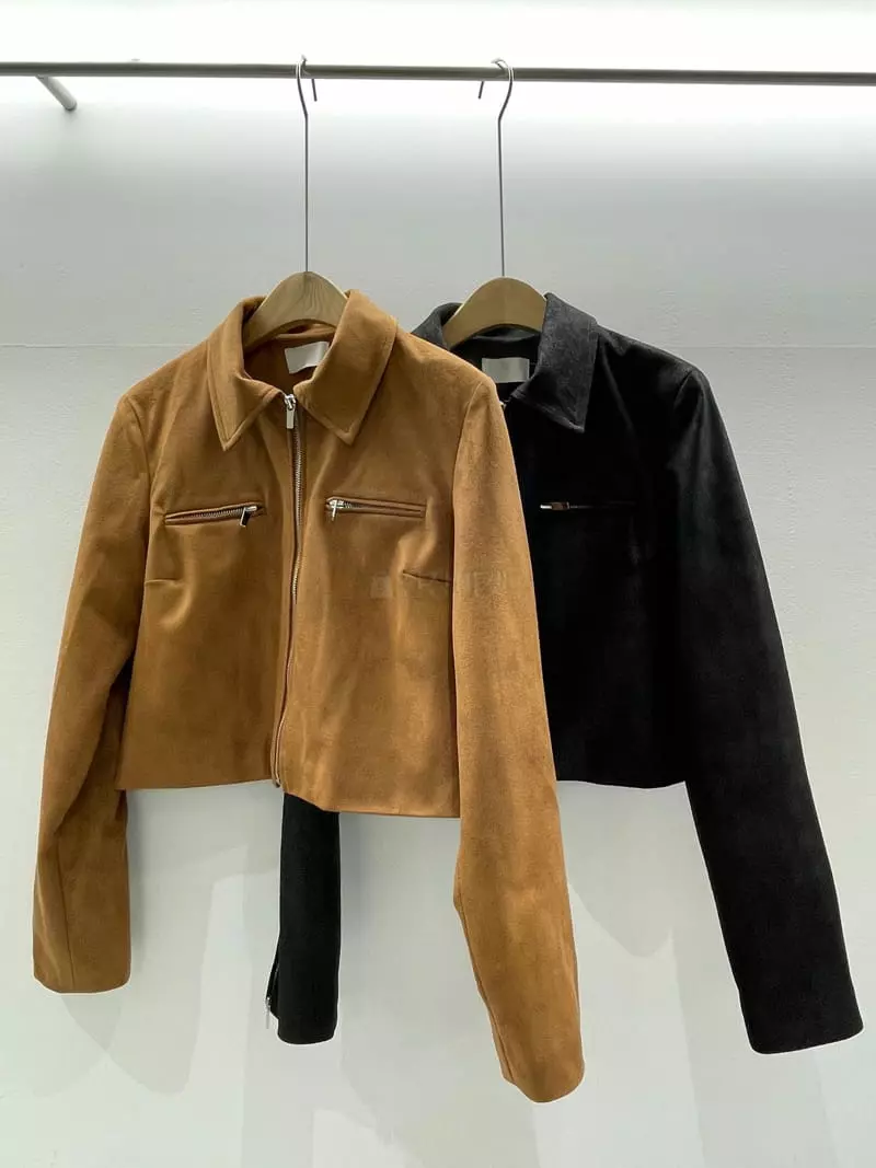 Alike - Korean Women Fashion - #momslook - Suede Short Jacket - 3