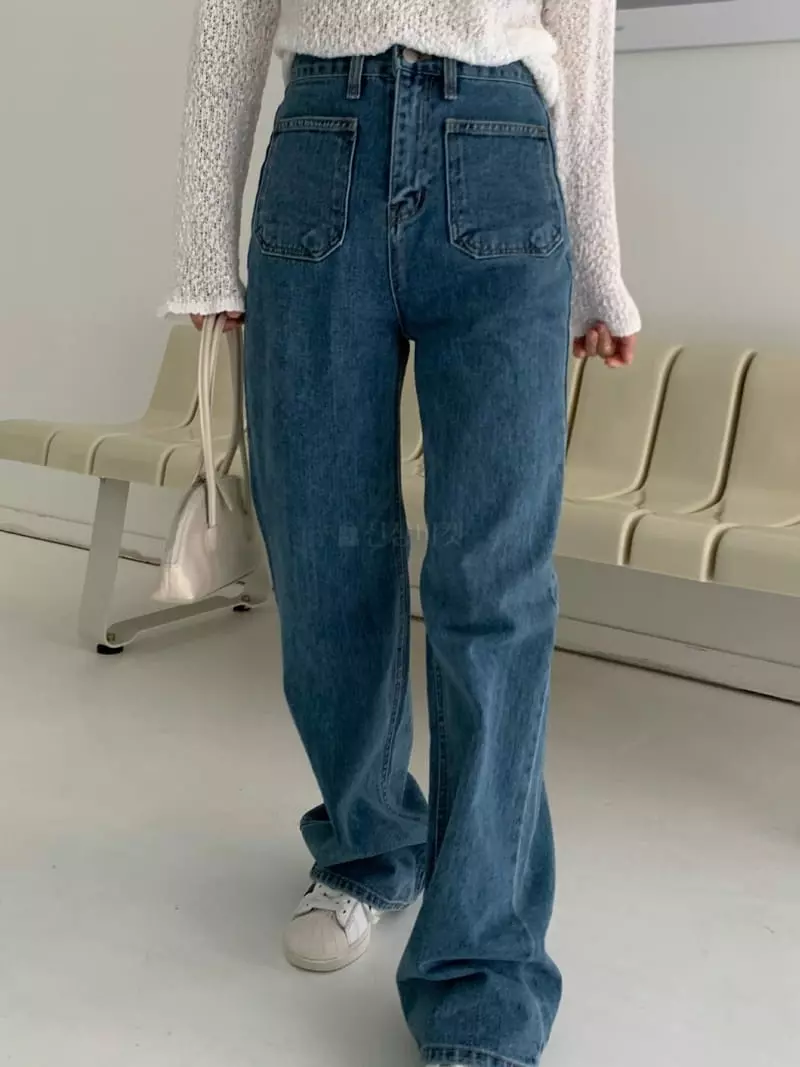 Alike - Korean Women Fashion - #momslook - Two Pocket Jeans