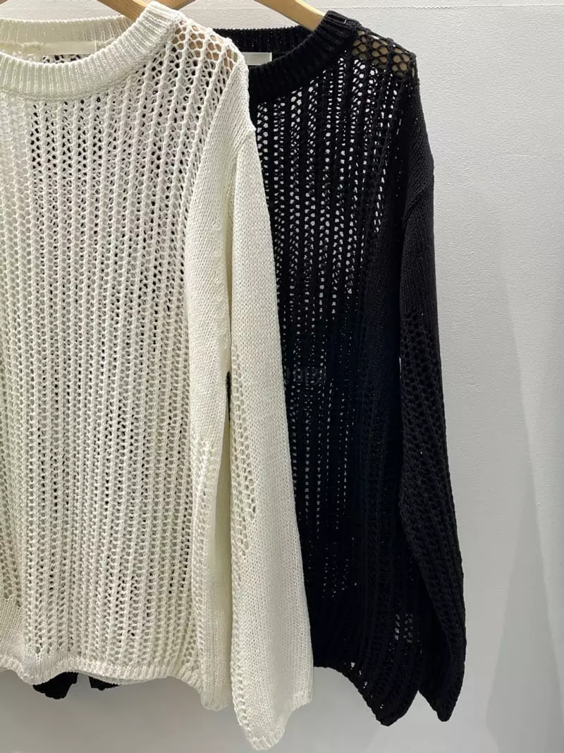 Alike - Korean Women Fashion - #womensfashion - Rope Map Knit Tee - 2