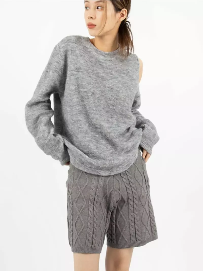Alike - Korean Women Fashion - #womensfashion - Breads Slit Knits
