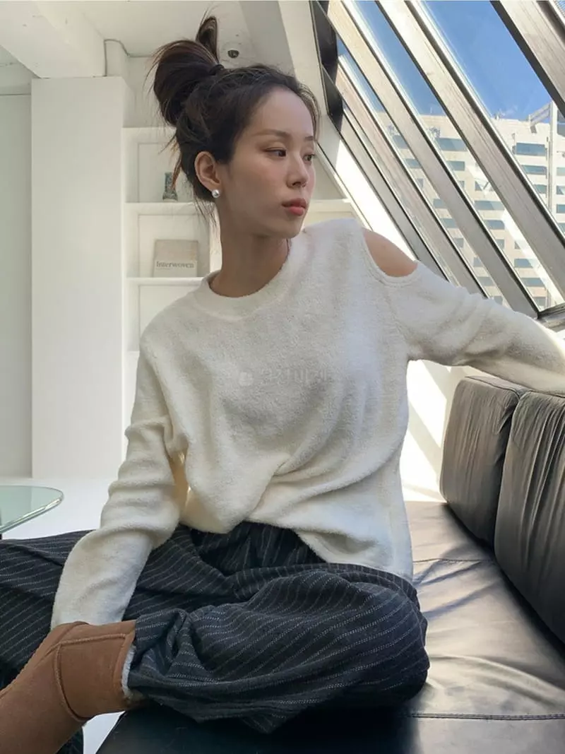 Alike - Korean Women Fashion - #womensfashion - Breads Slit Knits - 3