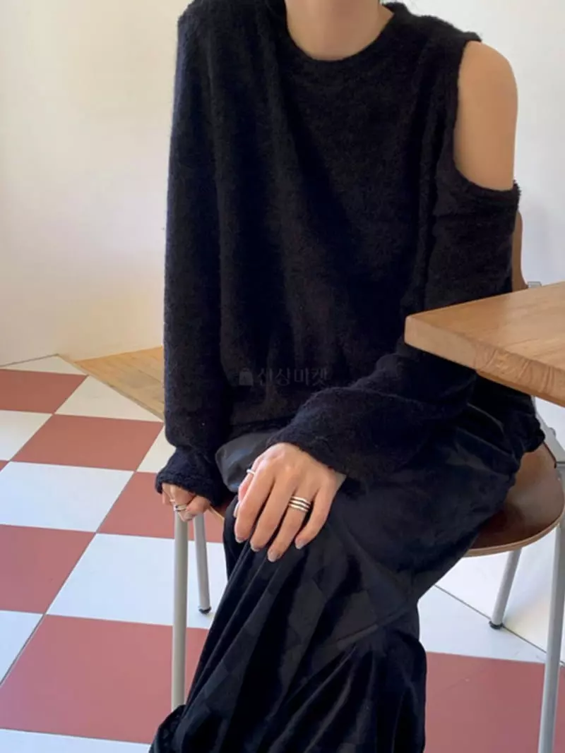 Alike - Korean Women Fashion - #womensfashion - Breads Slit Knits - 5