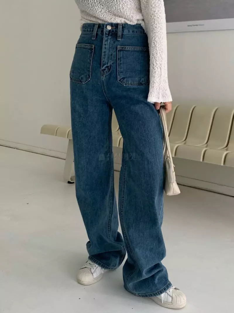 Alike - Korean Women Fashion - #womensfashion - Two Pocket Jeans - 2