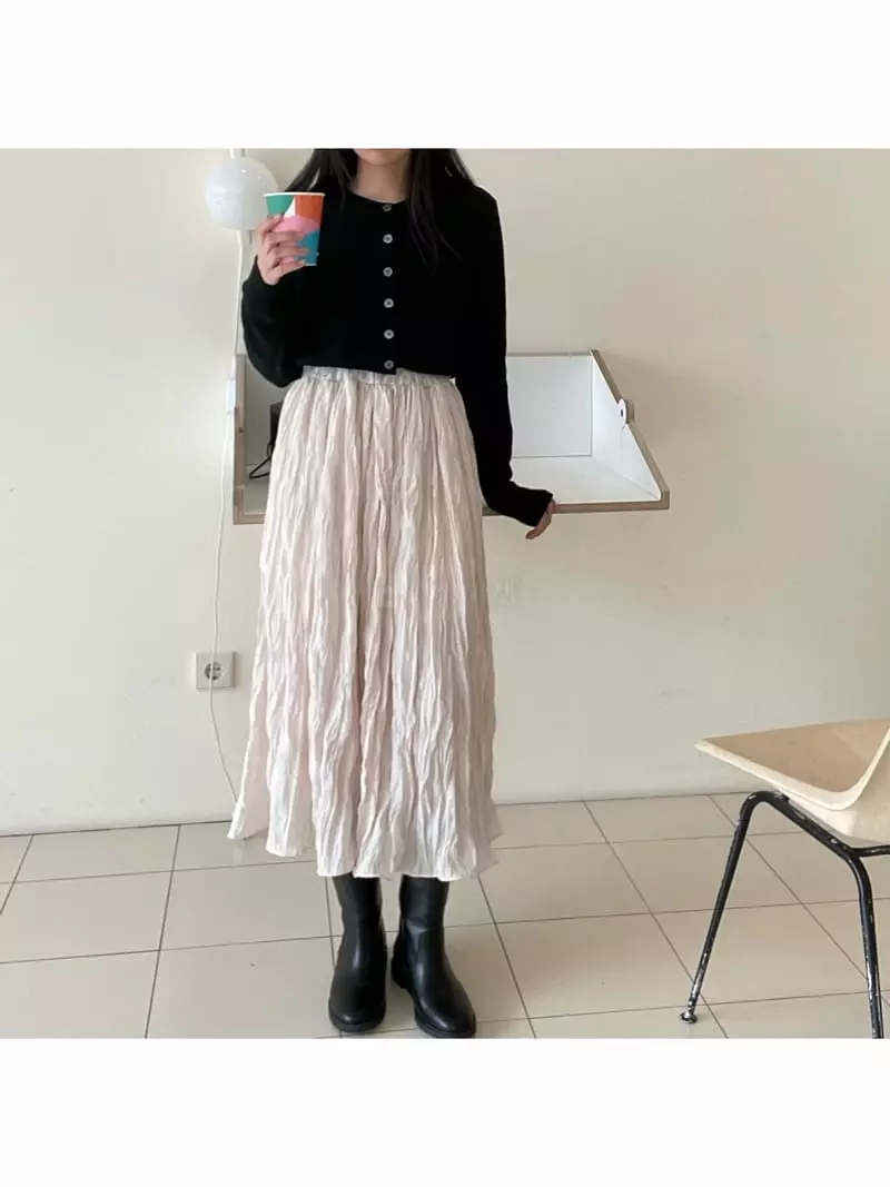 All Vibe - Korean Women Fashion - #momslook - Shinning Long Skirt