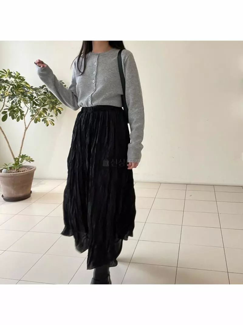 All Vibe - Korean Women Fashion - #pursuepretty - Shinning Long Skirt - 5