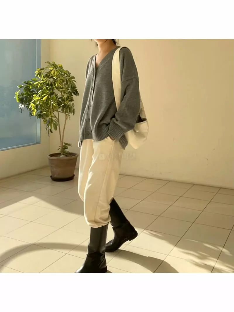 All Vibe - Korean Women Fashion - #pursuepretty - Lamps Over Fit Knit Cardigan - 3