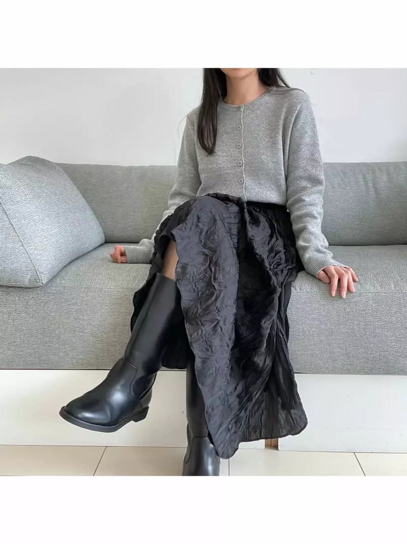 All Vibe - Korean Women Fashion - #romanticstyle - Shinning Long Skirt - 7