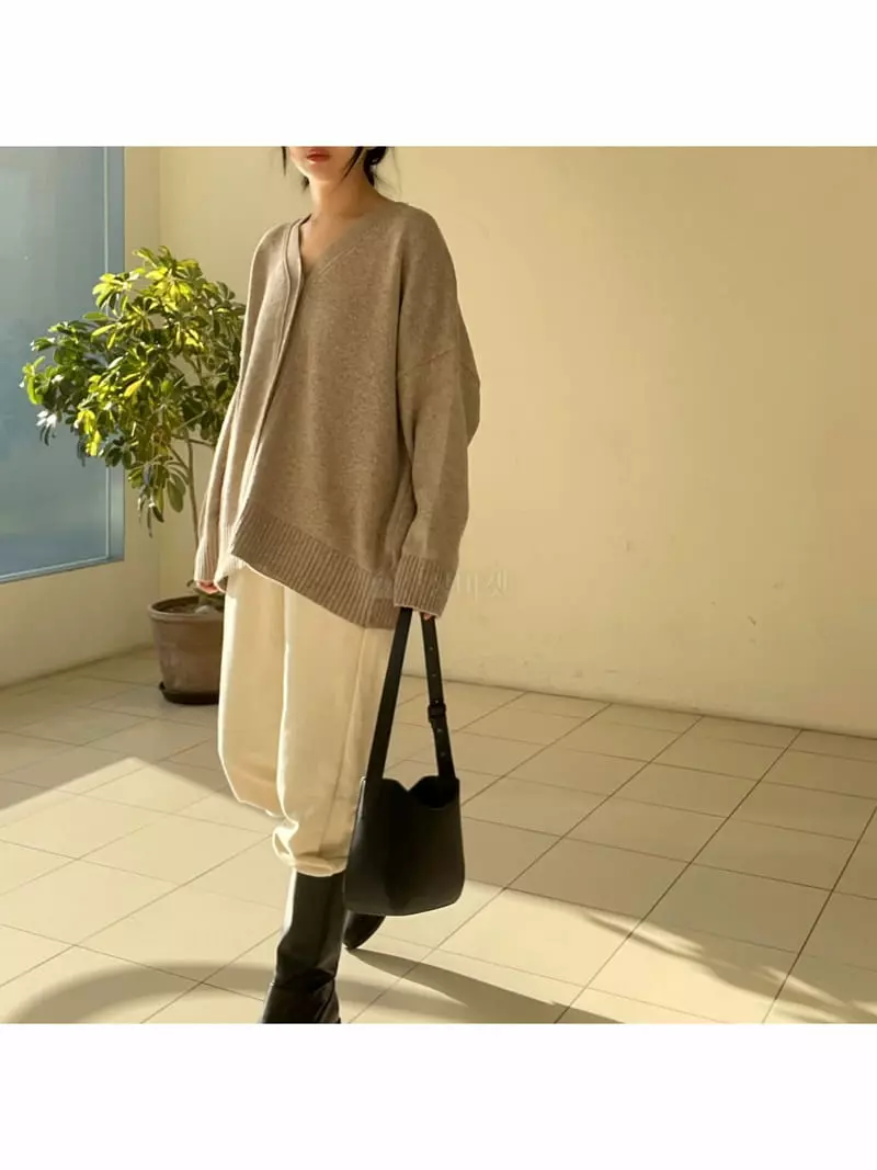 All Vibe - Korean Women Fashion - #shopsmall - Lamps Over Fit Knit Cardigan - 6