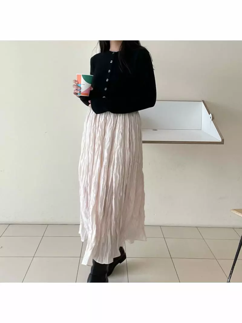 All Vibe - Korean Women Fashion - #vintageinspired - Shinning Long Skirt - 3