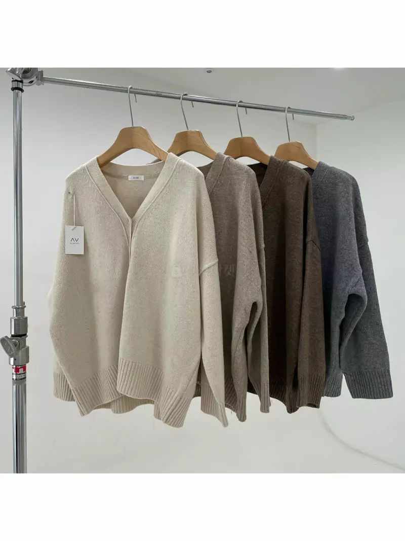 All Vibe - Korean Women Fashion - #womensfashion - Lamps Over Fit Knit Cardigan - 10