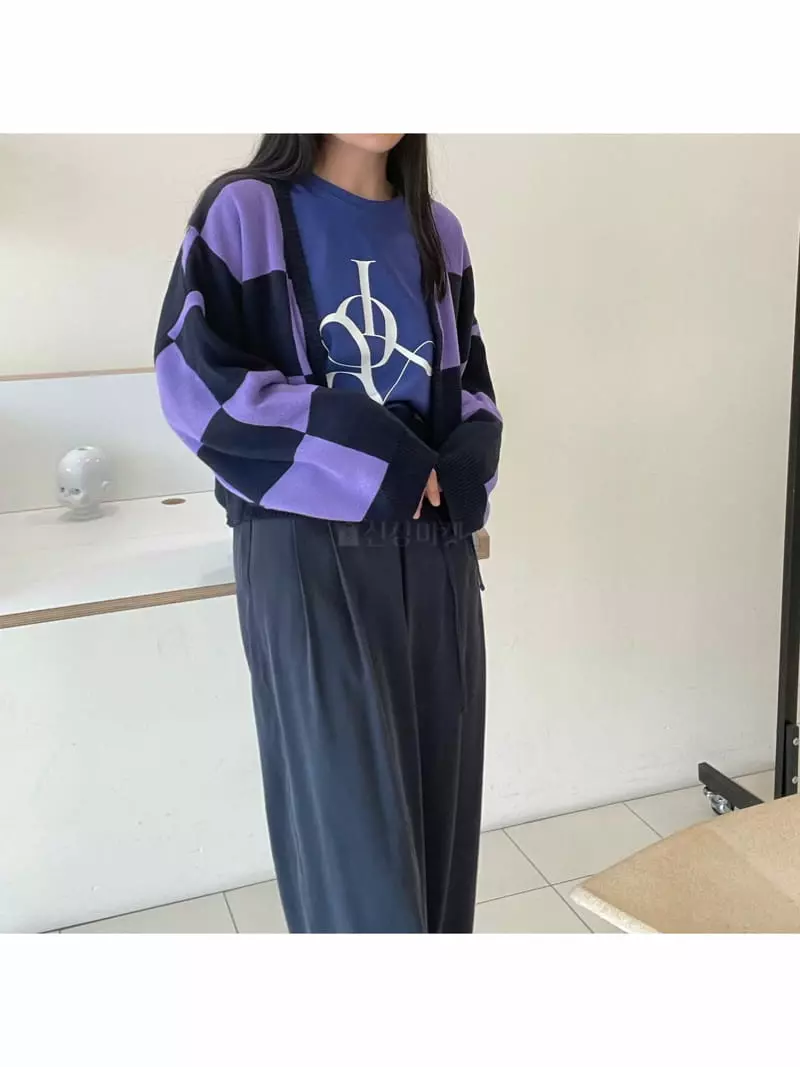 All Vibe - Korean Women Fashion - #womensfashion - Checker Robe Cardigan - 9