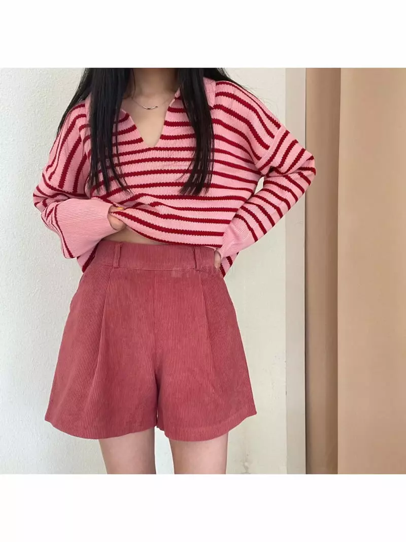 All Vibe - Korean Women Fashion - #womensfashion - Rib Shorts - 10