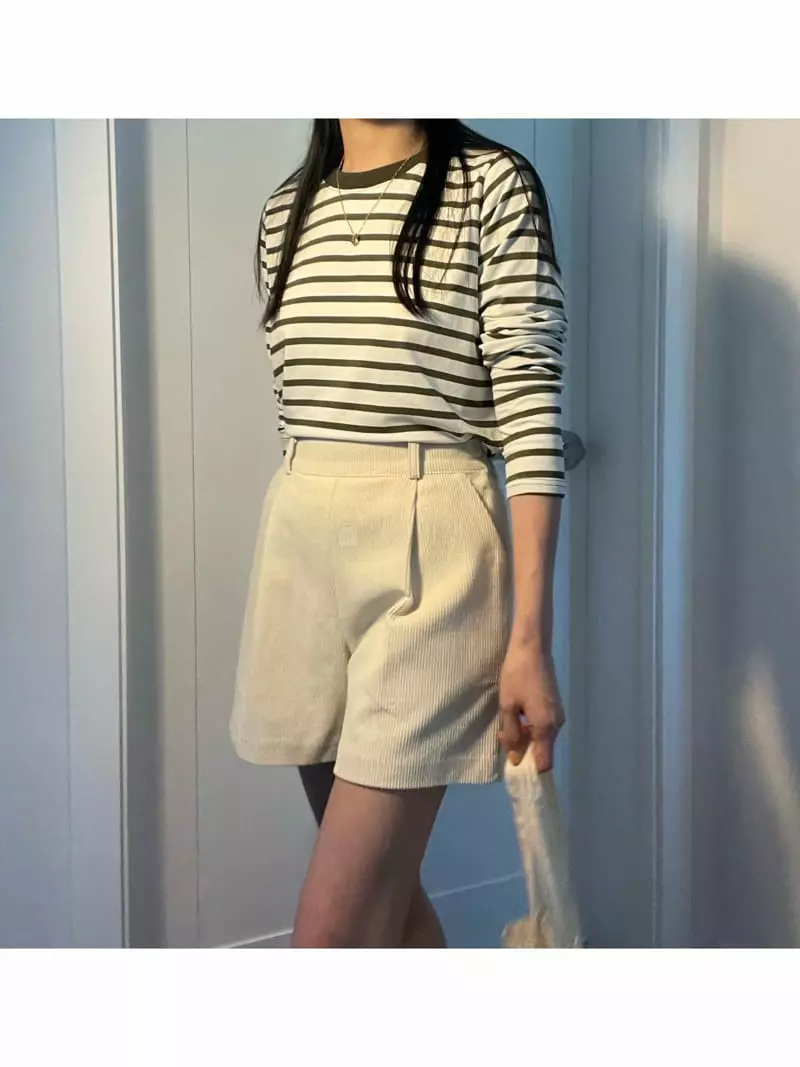 All Vibe - Korean Women Fashion - #womensfashion - Rib Shorts - 6