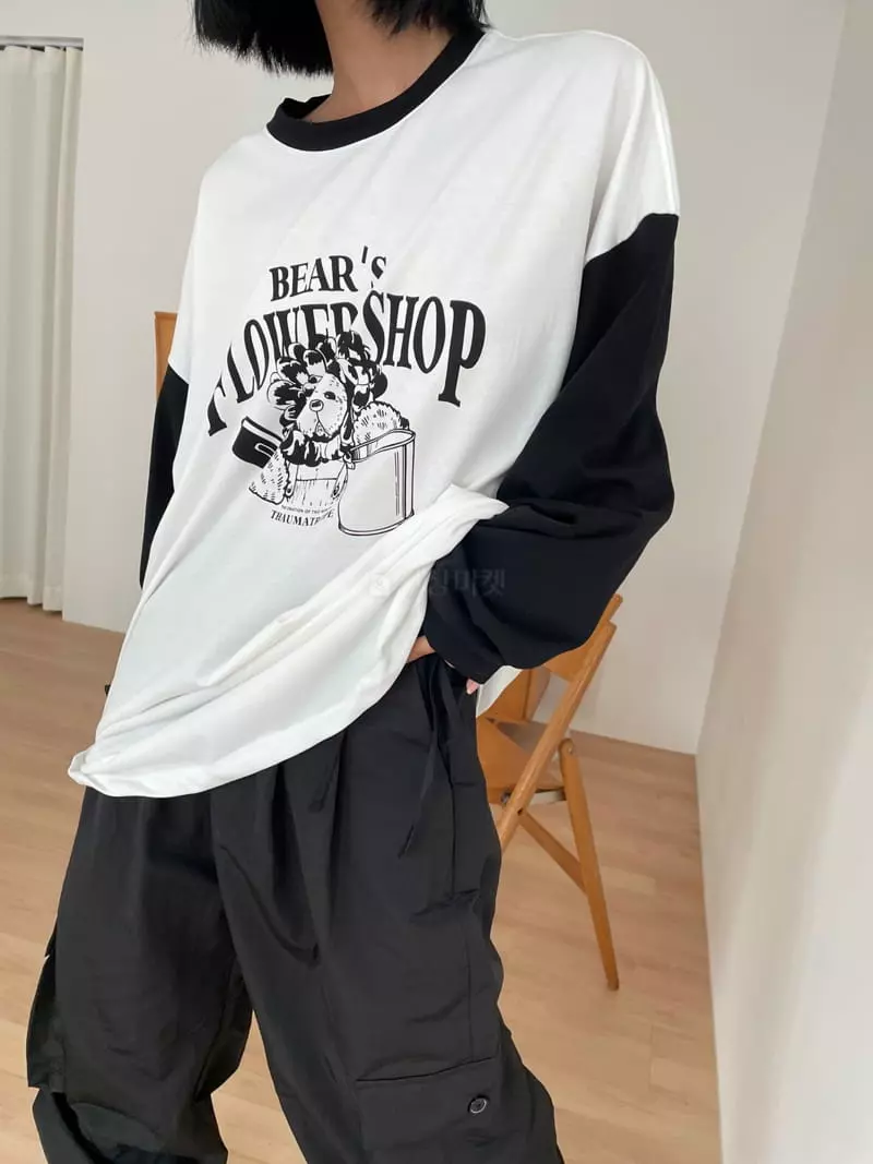 Almond Pepe - Korean Women Fashion - #momslook - Flo Bear Tee