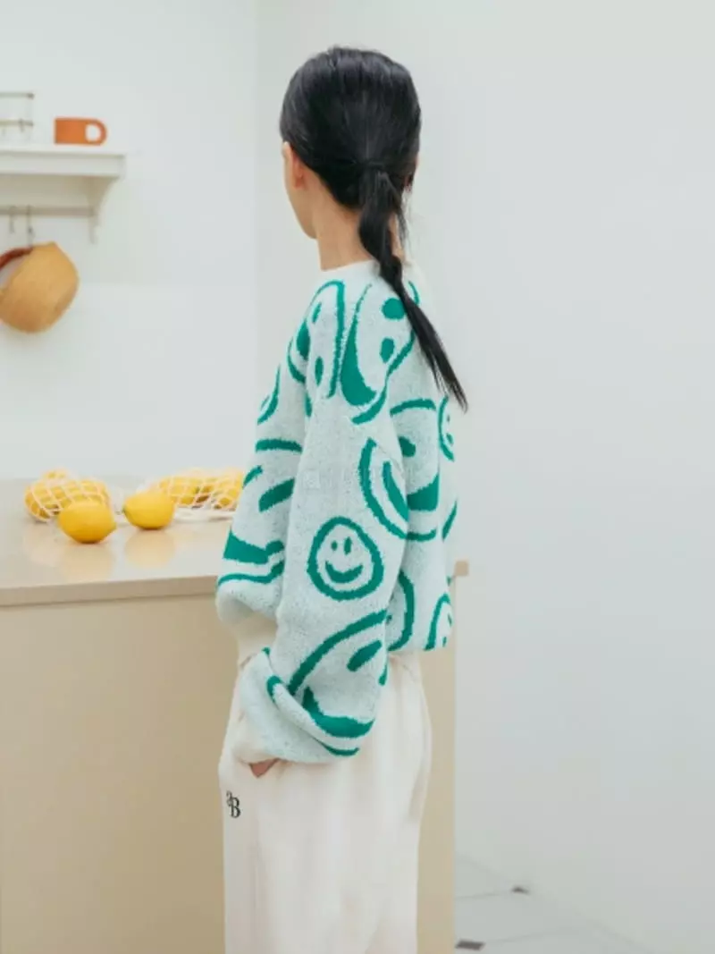 Almond Pepe - Korean Women Fashion - #momslook - Alpaca Smile Knit - 12