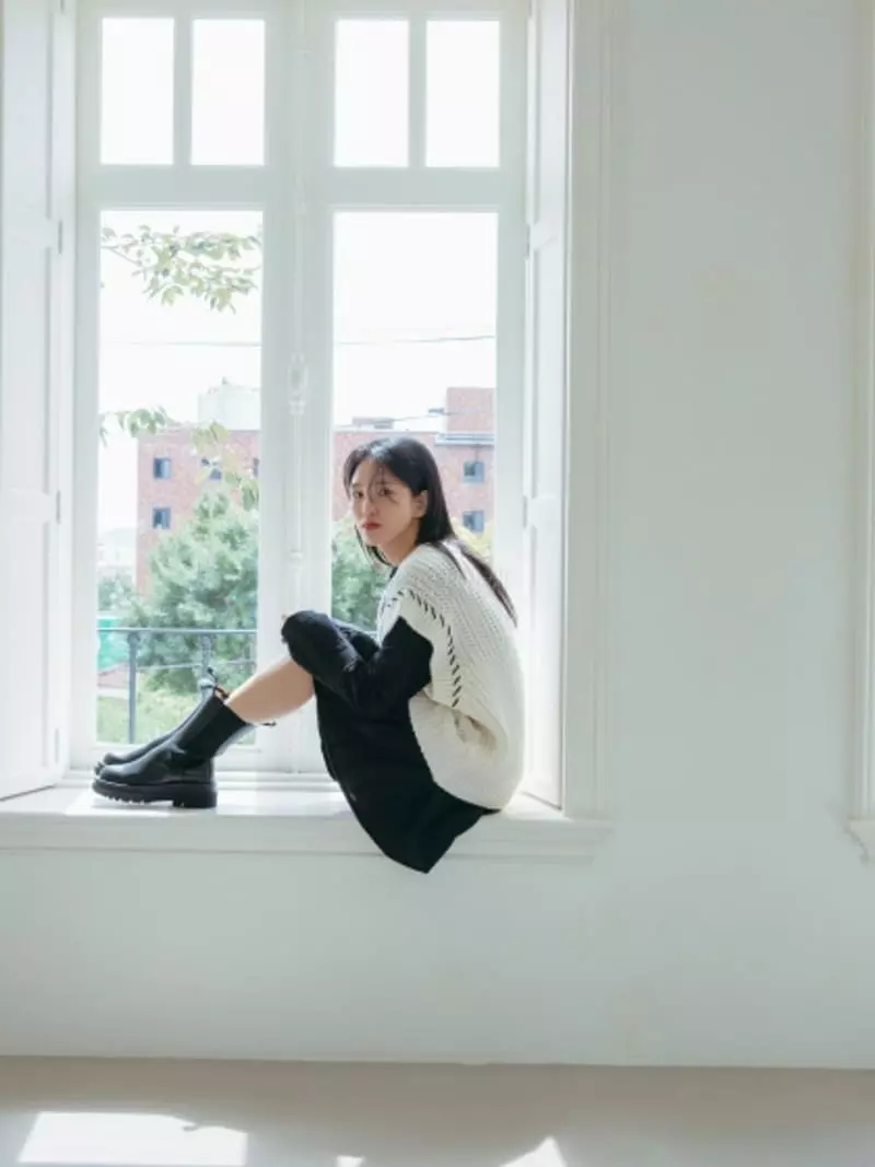 Almond Pepe - Korean Women Fashion - #momslook - Stitch Knit VESt - 5
