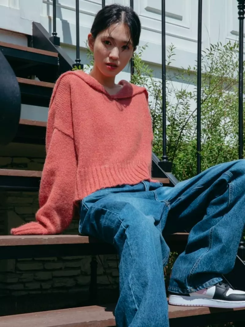 Almond Pepe - Korean Women Fashion - #momslook - Sailor Knit Tee - 3