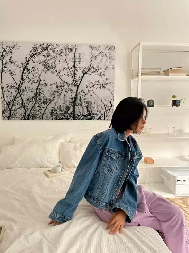 Almond Pepe - Korean Women Fashion - #momslook - Basic Denim Jacket - 5
