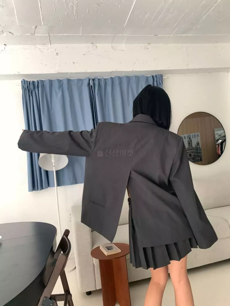 Almond Pepe - Korean Women Fashion - #momslook - Mue Mue Jacket Set-up - 2