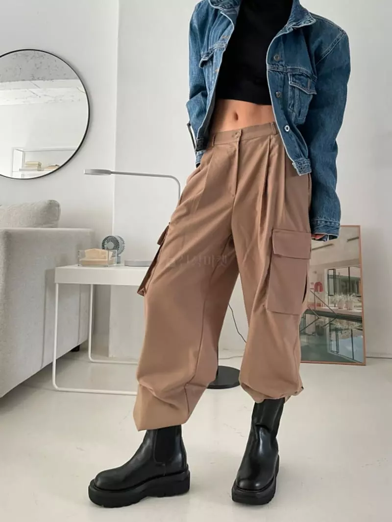 Almond Pepe - Korean Women Fashion - #romanticstyle - Cargo Pants - 6