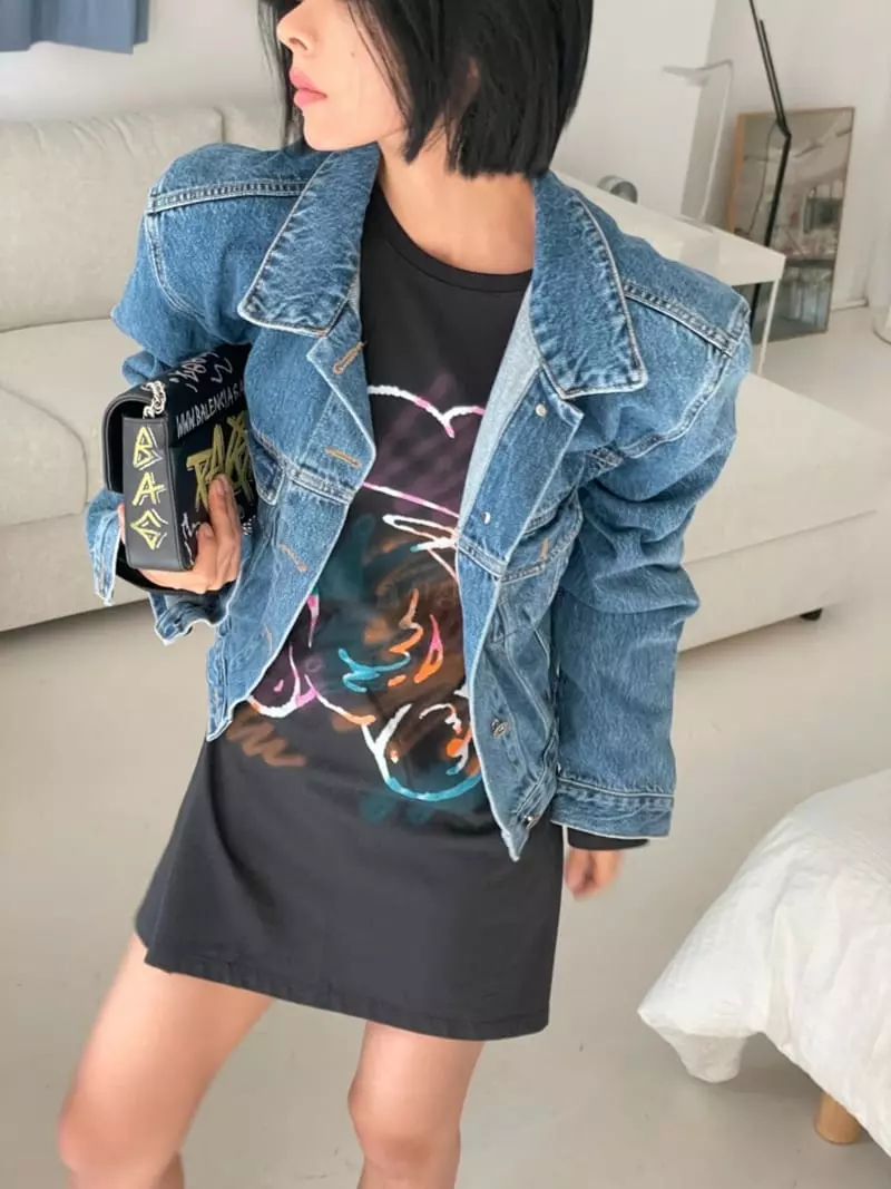 Almond Pepe - Korean Women Fashion - #shopsmall - Pepe Bear Tee - 8