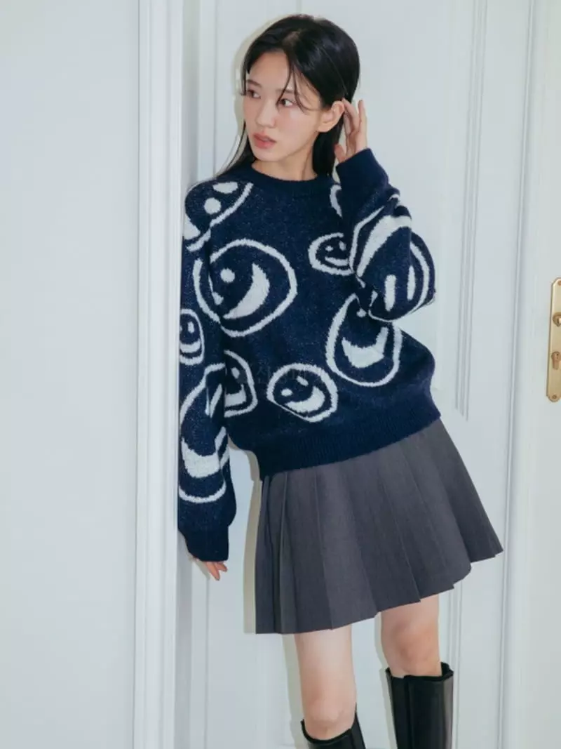 Almond Pepe - Korean Women Fashion - #thelittlethings - Alpaca Smile Knit - 5