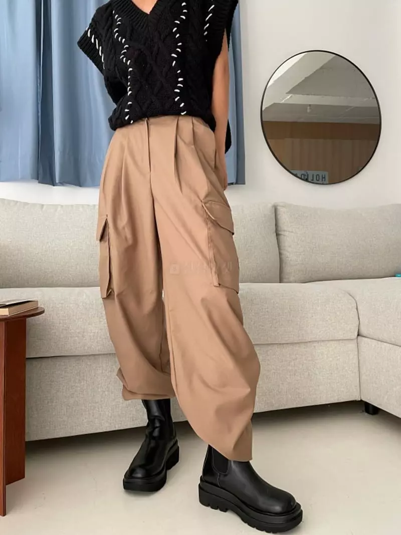 Almond Pepe - Korean Women Fashion - #vintageinspired - Cargo Pants - 2