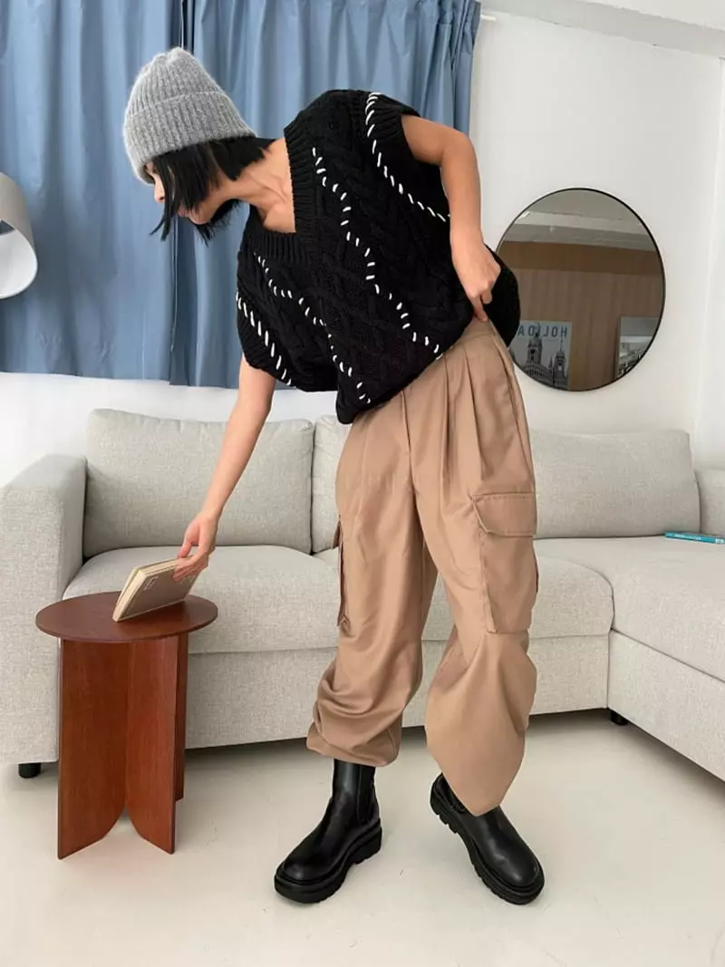 Almond Pepe - Korean Women Fashion - #womensfashion - Cargo Pants