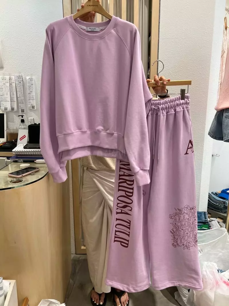 Almond Pepe - Korean Women Fashion - #womensfashion - Sentro Set Up Sweatshirt - 9