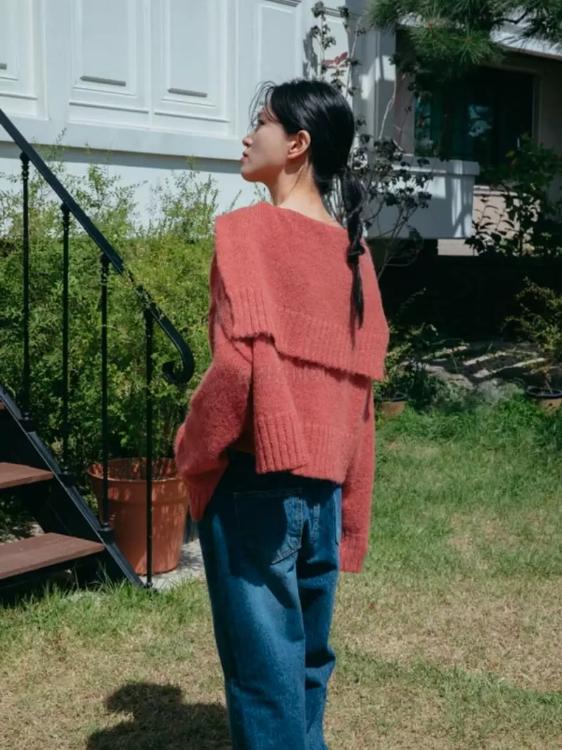 Almond Pepe - Korean Women Fashion - #momslook - Sailor Knit Tee - 4