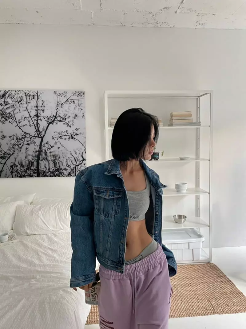 Almond Pepe - Korean Women Fashion - #womensfashion - Basic Denim Jacket - 6