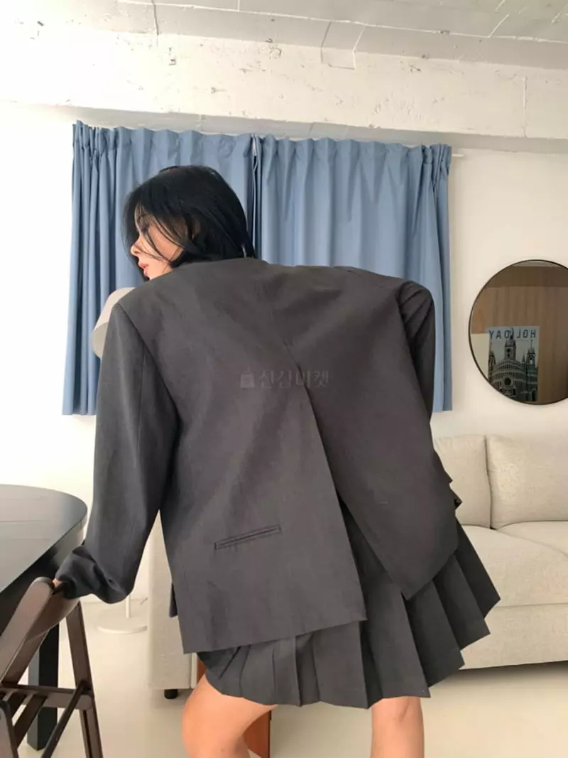 Almond Pepe - Korean Women Fashion - #womensfashion - Mue Mue Jacket Set-up - 3