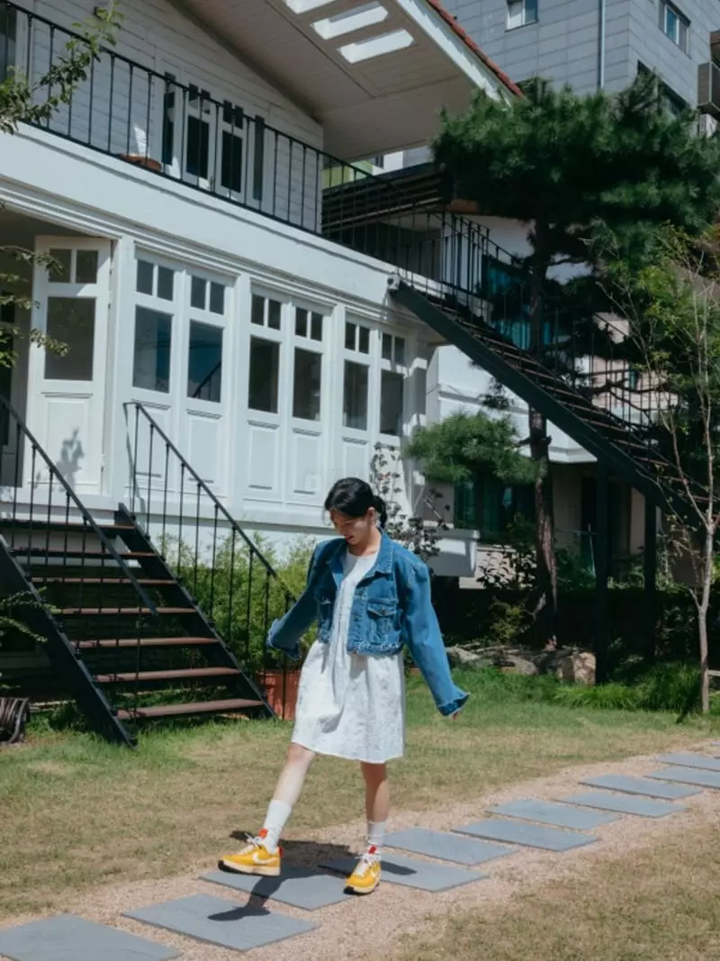 Almond Pepe - Korean Women Fashion - #womensfashion - Denim Crop Jacket - 8
