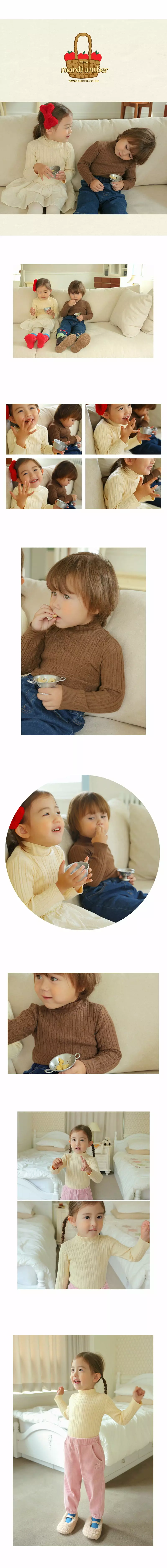 Amber - Korean Children Fashion - #Kfashion4kids - Basic Turtleneck Knit Tee - 2
