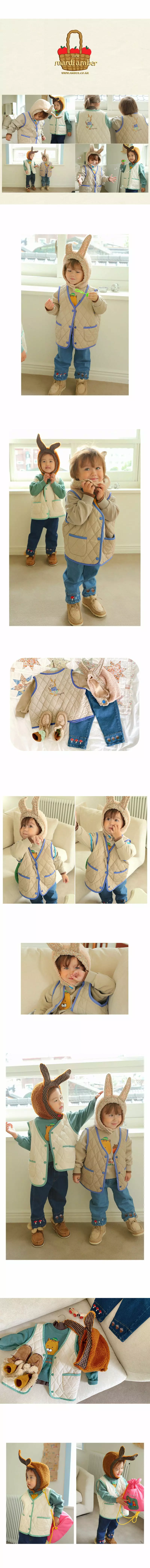 Amber - Korean Children Fashion - #kidsshorts - Baguette Quilting Vest - 2
