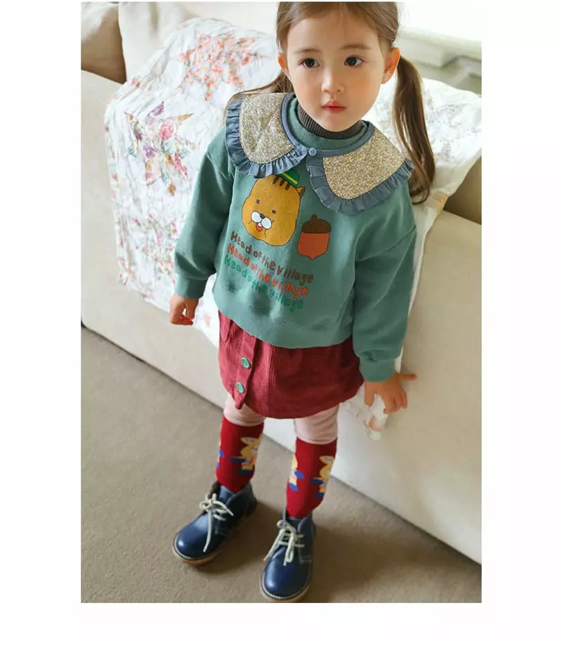 Amber - Korean Children Fashion - #kidsshorts - Villige Sweatshirt