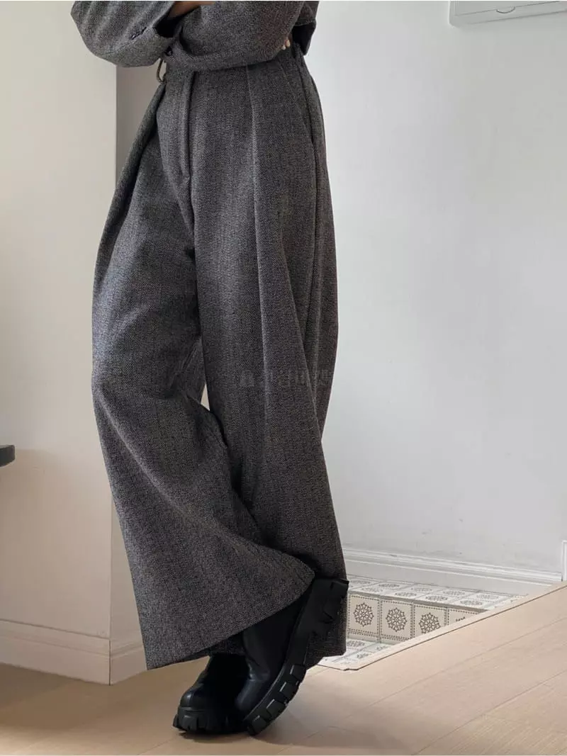 Analog Beige - Korean Women Fashion - #momslook - Herringbone PAnts - 5