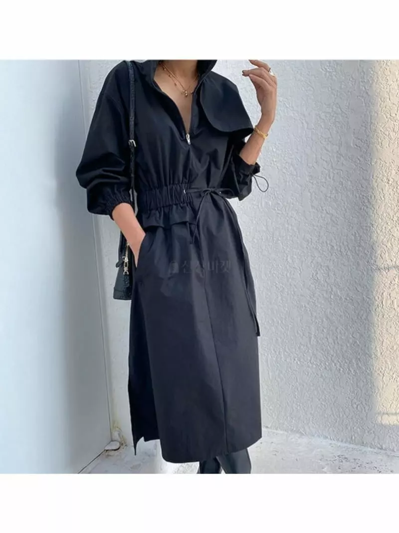 Analog Beige - Korean Women Fashion - #momslook - Trench One-piece - 2