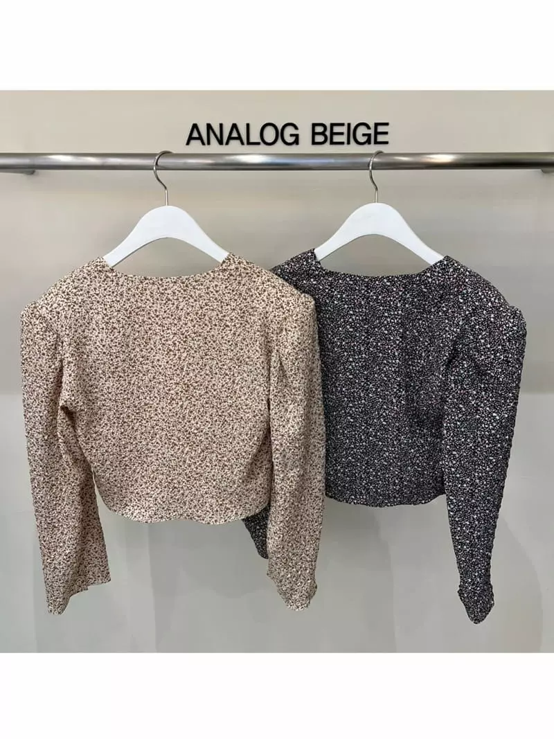 Analog Beige - Korean Women Fashion - #momslook - Square Blouse