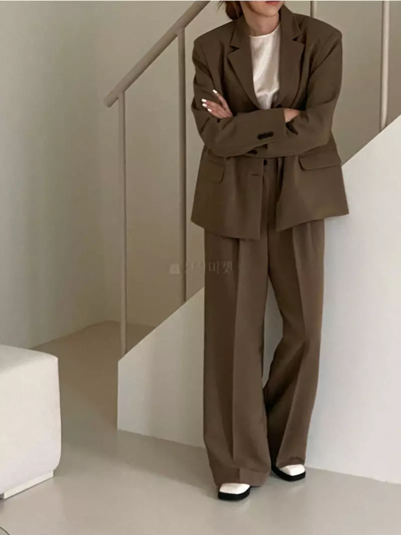 Analog Beige - Korean Women Fashion - #momslook - Sage Set UP - 8